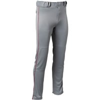 Rawlings Men's Launch Piped Baseball Pants, Grey/Scarlet
