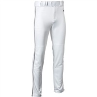 Rawlings Men's Launch Piped Baseball Pants, White/Black