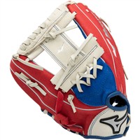 Mizuno Youth Prospect 11in Baseball Glove, Red/Royal