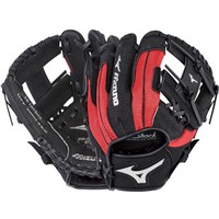 Mizuno Youth Prospect 10 Inch Baseball Glove, Black/Red