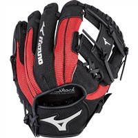 Mizuno Youth Prospect 10 Inch Baseball Glove, Black/Red