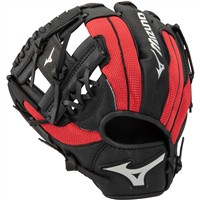 Mizuno Youth Prospect 10 Inch Baseball Glove, Black/Red