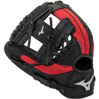 Mizuno Youth Prospect 10 Inch Baseball Glove, Black/Red