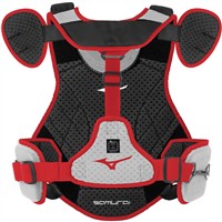 Mizuno Adult Samurai Chest Protector, Black/Cardinal