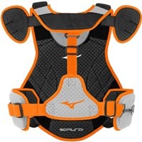 Mizuno Intermediate Samurai Chest Protector, Black/Orange