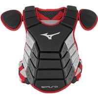 Mizuno Intermediate Samurai Chest Protector, Black/Cardinal