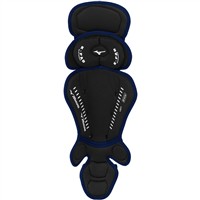 Mizuno Adult Samurai Catcher Baseball Leg Guards, Black/Royal