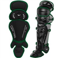 Mizuno Adult Samurai Catcher Baseball Leg Guards, Black/Royal