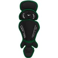 Mizuno Samurai Intermediate Catcher Baseball Leg Guards, Black/Green