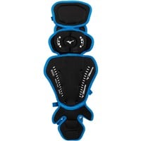 Mizuno Samurai Intermediate Catcher Baseball Leg Guards, Black/Royal