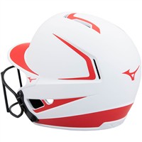 Mizuno F6 2-Tone Fastpitch Softball Batting Helmet, White/Red