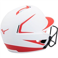 Mizuno F6 2-Tone Fastpitch Softball Batting Helmet, White/Red