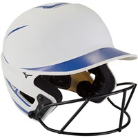 Mizuno F6 2-Tone Fastpitch Softball Batting Helmet, White/Royal
