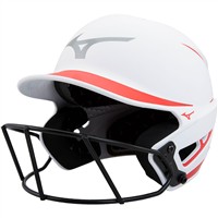 Mizuno F6 2-Tone Fastpitch Softball Batting Helmet, White/Red