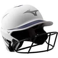Mizuno Youth F6 2-Tone Fastpitch Softball Batting Helmet, White/Navy