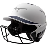 Mizuno Youth F6 2-Tone Fastpitch Softball Batting Helmet, White/Navy