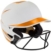 Mizuno Youth F6 2-Tone Fastpitch Softball Batting Helmet, White/Red