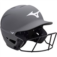 Mizuno F6 Solid Fastpitch Softball Batting Helmet, Grey