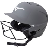Mizuno F6 Solid Fastpitch Softball Batting Helmet, Grey