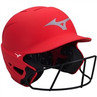 Mizuno F6 Solid Fastpitch Softball Batting Helmet, Red