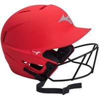 Mizuno F6 Solid Fastpitch Softball Batting Helmet, Red