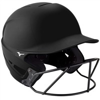 Mizuno F6 Solid Fastpitch Softball Batting Helmet, Black