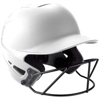 Mizuno F6 Solid Fastpitch Softball Batting Helmet, White