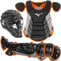 Mizuno Adult Samurai Catcher's Set, Black/Orange