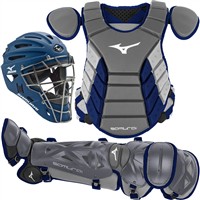 Mizuno Adult Samurai Catcher's Set, Grey/Navy