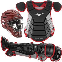 Mizuno Adult Samurai Catcher's Set, Black/Cardinal