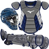 Mizuno Youth Samurai Catcher's Set, Grey/Navy