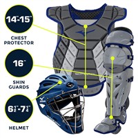 Mizuno Women's Adult Samurai Catchers Kit 14in-15in, Grey/Royal