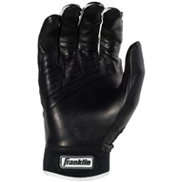 Franklin Adult Powerstrap Chrome Batting Glove, Black