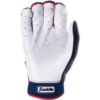 Franklin Adult Powerstrap Chrome Batting Glove, Navy