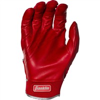 Franklin Adult Powerstrap Chrome Batting Glove, Red