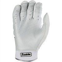Franklin Adult Powerstrap Chrome Batting Glove, White
