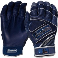 Franklin Adult Powerstrap Chrome Batting Glove, Navy