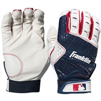 Franklin Youth MLB 2nd-Skinz Batting Glove, Navy/White