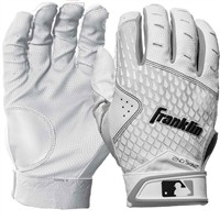 Franklin Youth MLB 2nd-Skinz Batting Glove, White
