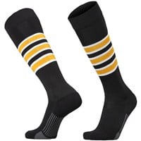 TCK Dugout Series OTC Baseball and Softball Socks, Black/Gold