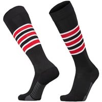 TCK Dugout Series OTC Baseball and Softball Socks, Black/Scarlet