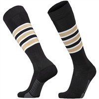 TCK Dugout Series OTC Baseball and Softball Socks, Black/Vegas Gold