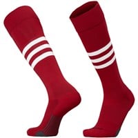 TCK Dugout Series OTC Baseball and Softball Socks, Cardinal/White