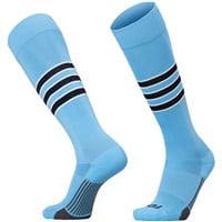 TCK Dugout Series OTC Baseball and Softball Socks, Light Blue/Navy