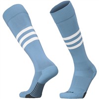TCK Dugout Series OTC Baseball and Softball Socks, Light Blue/White