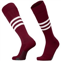 TCK Dugout Series OTC Baseball and Softball Socks, Maroon/White