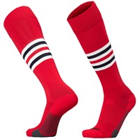 TCK Dugout Series OTC Baseball and Softball Socks, Scarlet/Navy