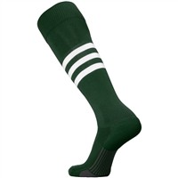 TCK Dugout Series OTC Baseball and Softball Socks, Dark Green/White
