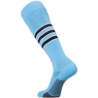 TCK Dugout Series OTC Baseball and Softball Socks, Light Blue/Navy