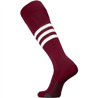 TCK Dugout Series OTC Baseball and Softball Socks, Maroon/White